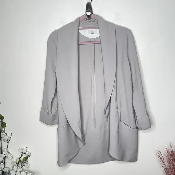 Wilfred Light Gray Draped Blazer - Picture 3 of 6